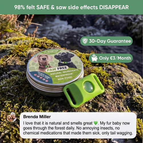 PawFree® Natural Tick & Flea Protection Tag – 12-Month Protection