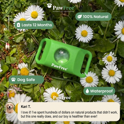 PawFree® Natural Tick & Flea Protection Tag – 12-Month Protection